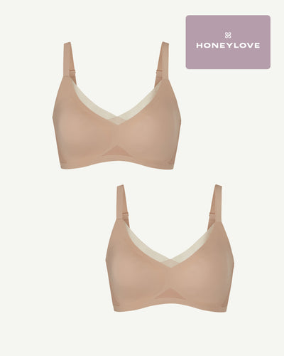 CrossOver Bra Bundle + Free Membership shown in Sand / Sand
