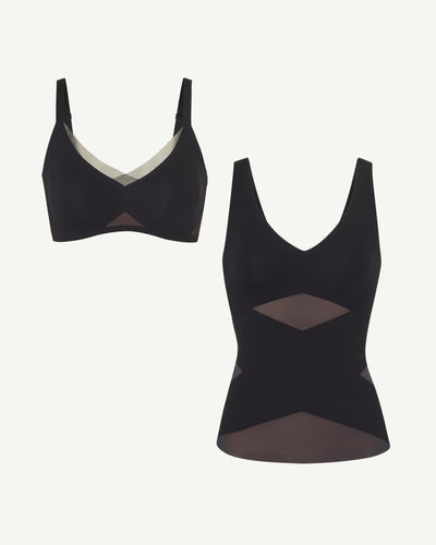 CrossOver Bra + LiftWear Tank Bundle shown in Runway / Runway
