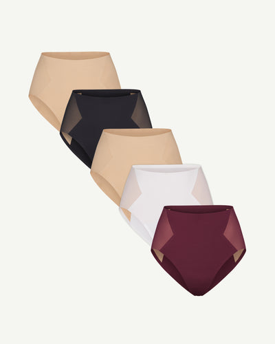 CrossOver Brief 5-Pack shown in Sand / Sand / Astral / Runway / Fig