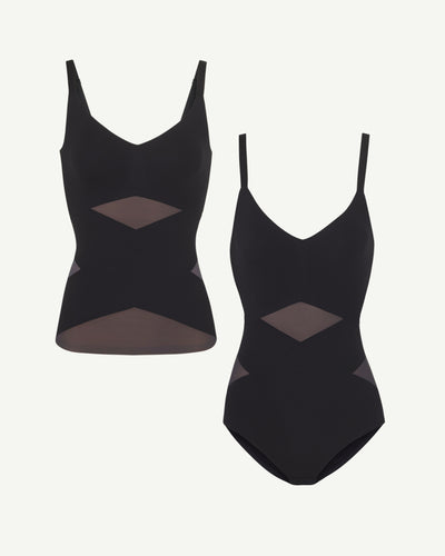 LiftWear Cami + Cami Bodysuit Bundle shown in Runway / Runway