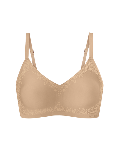 Silhouette Roses Bra shown in Sand