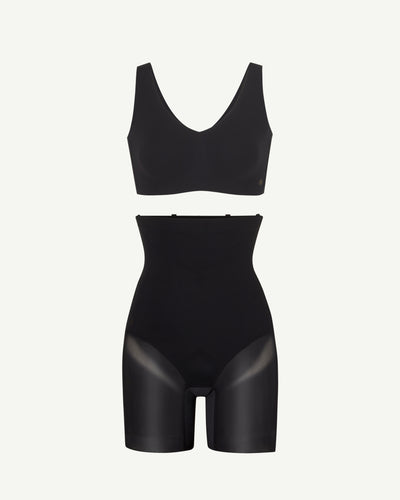 SoftForm Bra + SuperPower Short Bundle shown in Vamp / Vamp