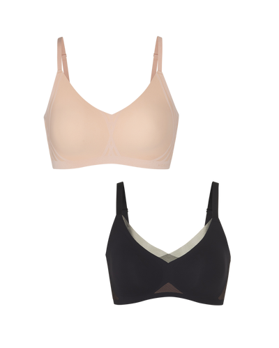Silhouette Bra + CrossOver Bra Bundle shown in Blush / Runway