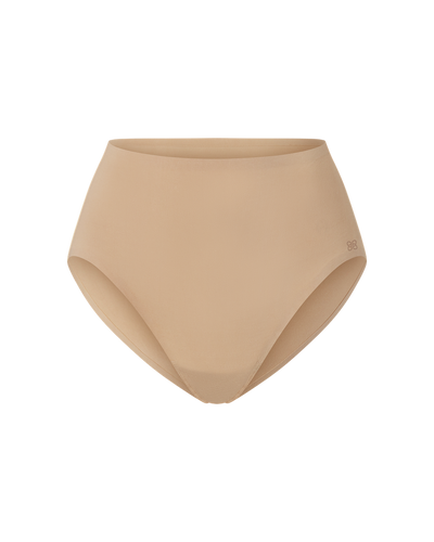 SoftForm Cotton High-Rise Brief shown in Sand