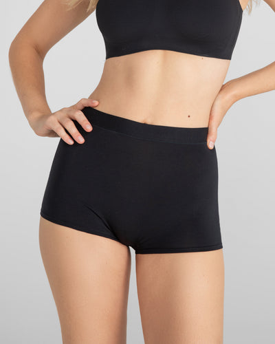BlissWear High-Rise Boyshort shown in Midnight