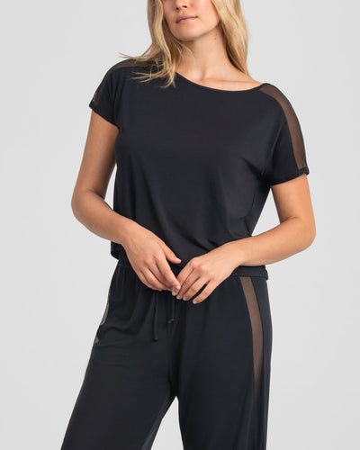BlissWear Short Sleeve Top shown in Midnight